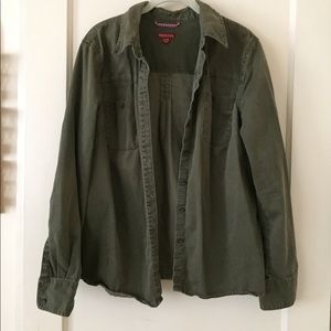 Olive Green Merona Button down Utility Shirt